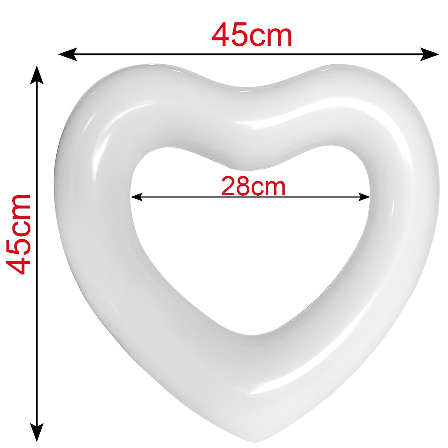Kid White Heart Pool Float Kid Pool Floats  Water Fun Beach Party Toys for Kids Birthday Scene Layout Props 18 in  White?