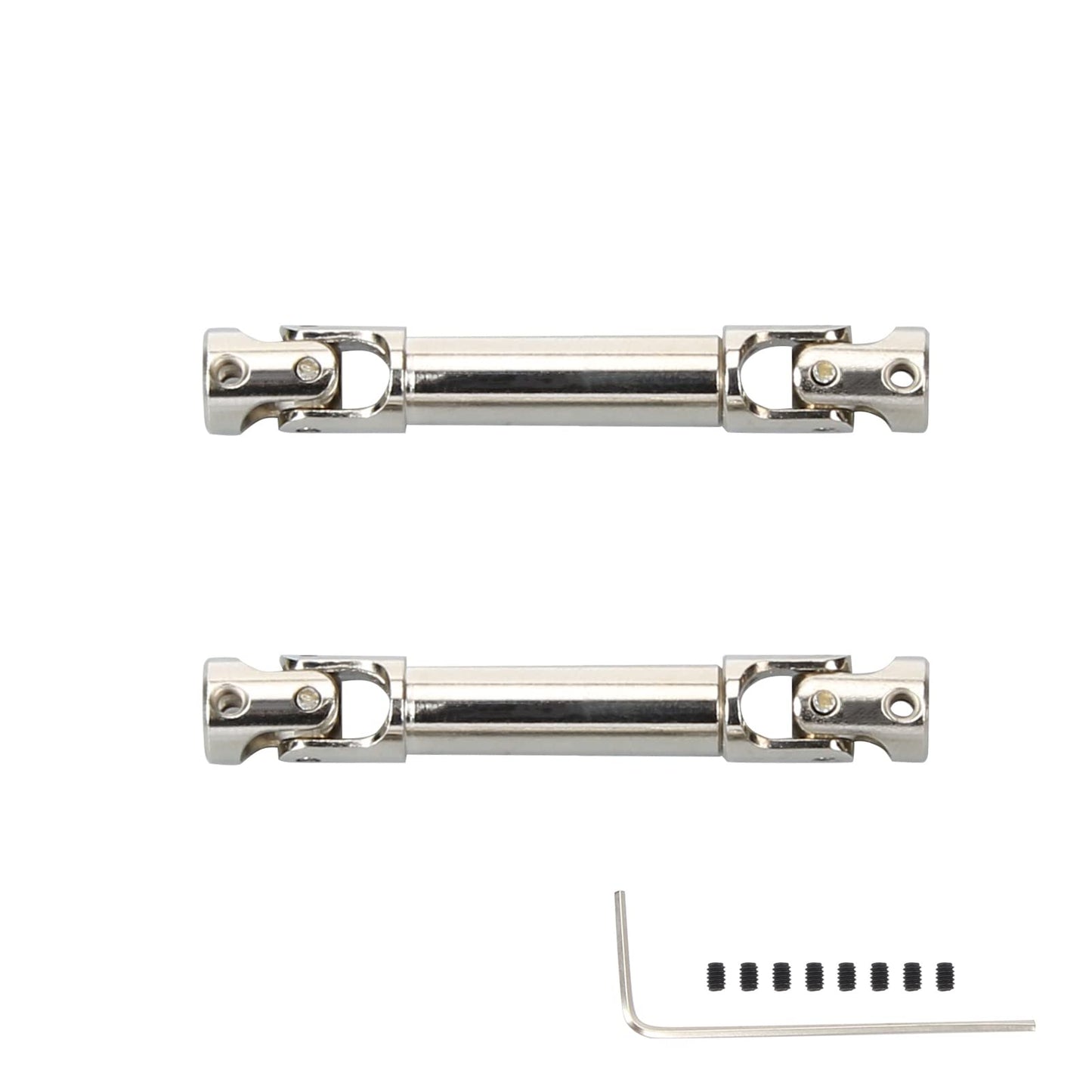 RCAWD Center Drive Shaft U-Joint Spline for FMS EAZYRC ROC Hobby FCX24 1/24 Crawlers Upgrades, Length Adjustable Axle Parts for