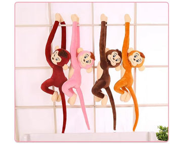 Hgplvxj Long Arm Hanging Monkey Stuffed Animals,Curtain Monkey Plush Toy Birthday Xmas Gift For Kids (24Inch)
