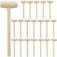 Nodg 20 Pcs Mini Wooden Hammer Wooden Solid Crab Lobster Mallet Small Wooden Mallet Shell Wood Cracker Hardwood Hammer Pounding