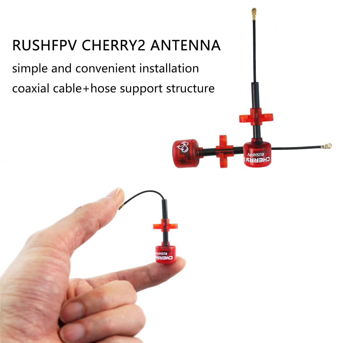 Rush Cherry2 Fpv 5.8G Antenna Ipex Ufl Rhcp Lds Fpv Racing Antenna 82Cm For Fpv Quadcopter Racing Drone