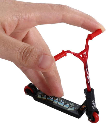 2Pcs Finger Scooter Mini Two Wheel Toys,Mini Scooters Finger Board Accessories,Tiny Trick Scooter For Party Favors,Finger Traini