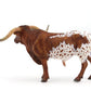 Gemini&Genius Longhorn Cow Toy Action Figure, Farm Animal Toys, Hand Painted, 6 Inches Length, Realistic And Durable Farm Toys For Children Boys And Girls Gift