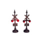 Lemax Set Of 2 Railway Stop Lights By Lemax