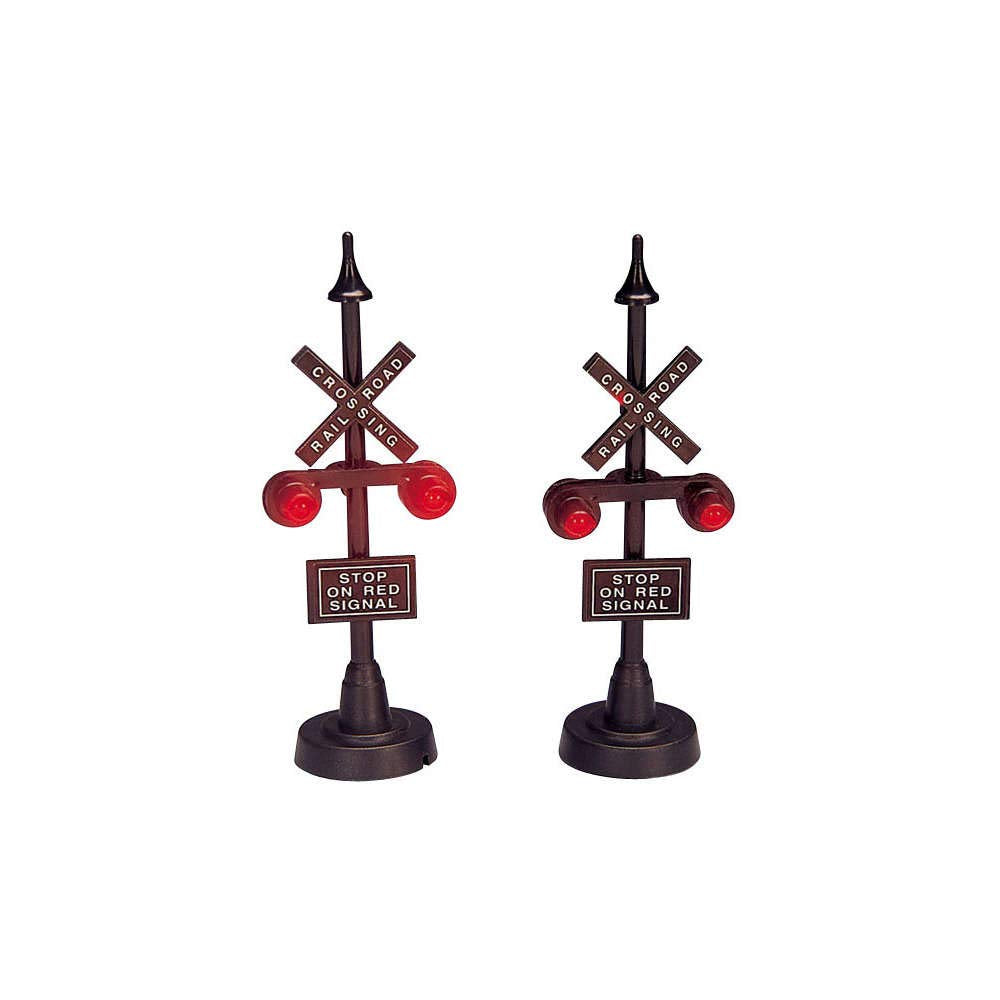 Lemax Set Of 2 Railway Stop Lights By Lemax