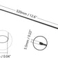 Heyiarbeit RC Antenna Tube Black with Siliver Mount and Cap for RC Boat 5pcs