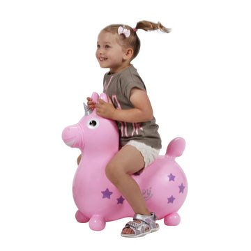 Gymnic Rody Magical Unicorn Inflatable Hop-On Animal (Pink)
