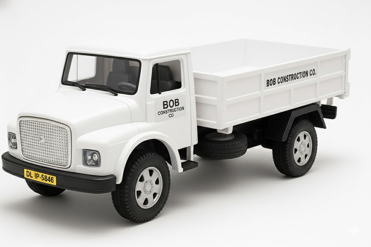 Offphate Plastic Toy Telco Truck Tlc, Pack Of 1, Weight Around 100 Grams & Length 15 Cm. Color. (White)