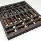 WW/HPL Medieval Times Chess Set - Gold & Silver Warrior Knights with 15" High Gloss Dark Walnut & Birdseye Maple Board