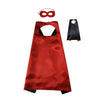 Moligoo Reversible Kids Superhero Cape With Felt Mask Set For Boys Girls Dress Up Costumes Halloween Birthday Party Favors, Red