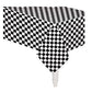Creative Converting Plastic Banquet Table Cover, Black Check - 108x54in