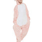Casabaco Kid Reindeer Onesie Pajamas Deer Christmas Halloween Costume Boy Girl Animal Onepiece (Pink, 140)
