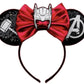 CLGIFT Princess Minnie Ears,Pick your color, Flower Minnie Ears, Floral minnie ears, Purple Sparkle Mouse Ears (Thor)