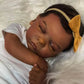 Tfjs Reborn Baby Dolls - Black Girl, 19 Inch Realistic Newborn, African American, Dark Skin Silicone