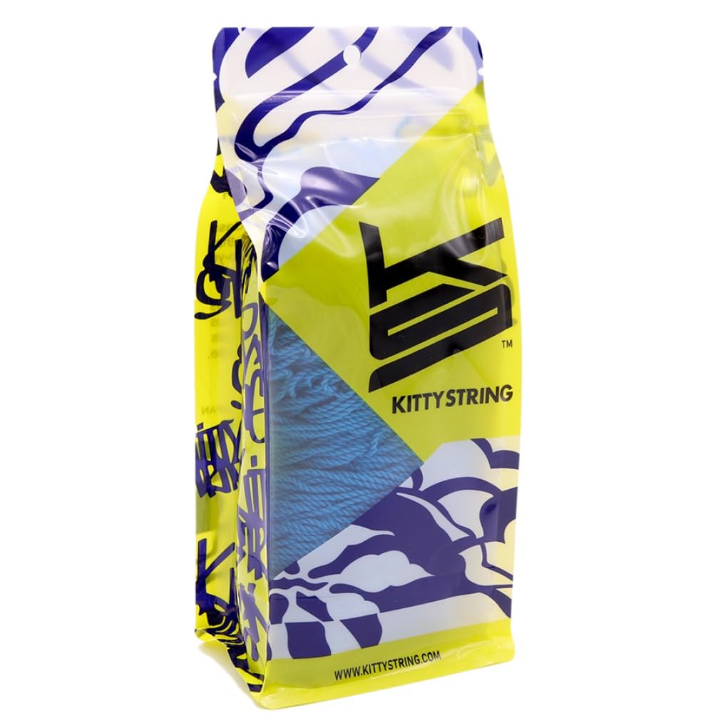 Kitty String First Class 100 Pack Yo-Yo String - Fat YoYo String (Turquoise Blue)