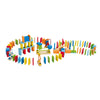 Hape Dynamo Wooden Domino Set Award Winning Domino Racing Building Block Set For Kids, 107 Solid Pieces Of Fun Filled Racing, Bu