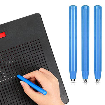 Outus 3 Pieces Replacement Stylus Magnetic Drawing Pen Magnet Replacement Pens For Magnetic Drawing Board Magnapad A To Z And Numbers 0 To 9 (Blue)