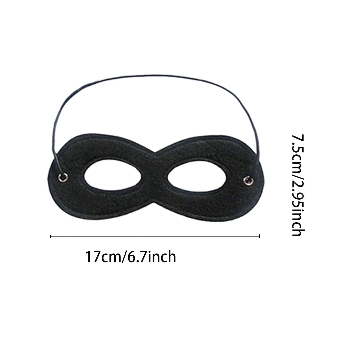 15pcs Halloween Masks Felt Eye Masks Black Halloween Half Mask Felt Dress Up Masks Costume Masks with Adjustable Elastic Rope fo
