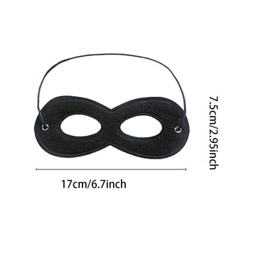 15pcs Halloween Masks Felt Eye Masks Black Halloween Half Mask Felt Dress Up Masks Costume Masks with Adjustable Elastic Rope fo