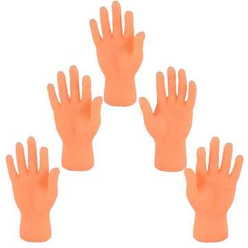 Set Of Five (5) Small Rubber Hand Finger Puppets