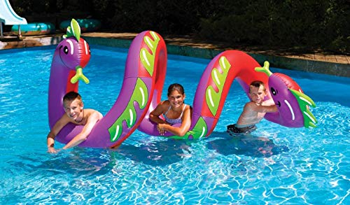 Swimline Two Headed Curly Serpent Pool Float - 8" Purple/Green Plastic Model 9087