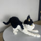Alltogetho Cow Cat Model Micro Mini Building Block Toys Sets: Enjoy Layered Black-And-White Patterns With The Dynamic Running Po