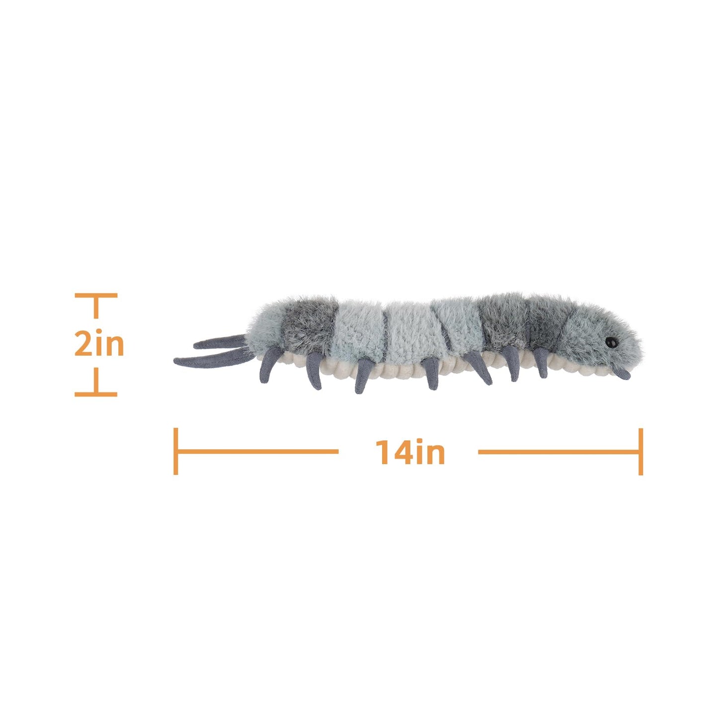 Apricot Lamb Evil Centipede Plush Stuffed Animals For Kids, Soft Cute Plush Toys For Baby Girl And Boy, Fluffy Blue Evil Centipe