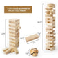 Gentle Monster Giant Tumble Tower with Dice & Game Board  56 Pcs Large Size Wooden Stacking Game  Classic Outdoor Games for mature-themed Kids Family (Jumbo 56pc)