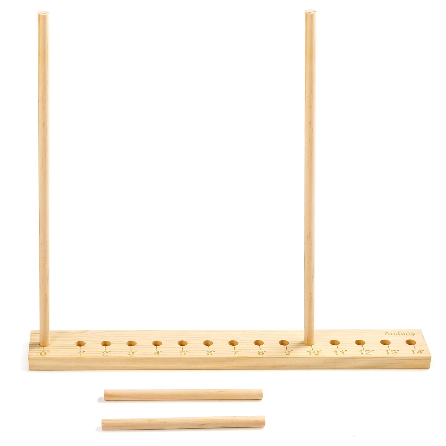 Auihiay 14 Sizes Adjustable Wood Balloon Sizer Ruler - Measurement Tool for Balloon Decorations, Arches, Columns, Rings, Towers 