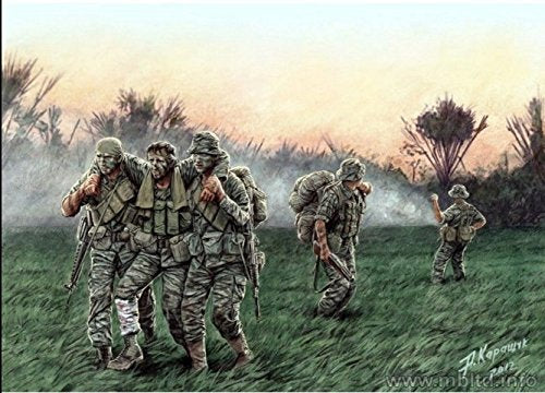 Master Box Head For The Huey, Vietnam War Series 5 Figures 1/35 35107