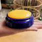 NESIGHTION Talking Buttons - Voice Recorder with 30 Sec Recording, 3.5x3.5x1.38 IN, Yellow & Blue, Perfect for Gifts & Education