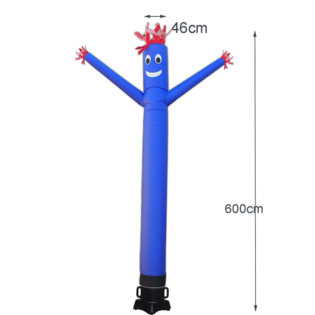 HI SUYI 20ft Inflatable Tube Man - Red Waving Arm Fly Puppet for Business & Party - Nylon, Model OUCQWX-Rw4