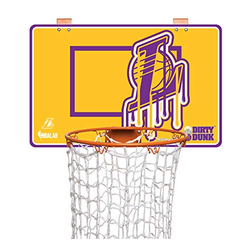 The Dunk Collection Dirty Dunk Over-The-Door Basketball Hoop Laundry Hamper, Los Angeles Lakers, NBA