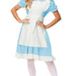Alice Costume For Women Blue French Maid Costume Puff Sleeve Princess Dress Clothing Set 2Xl