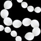 Meanplan 100 Pcs Link Balloon Linking Balloon Latex Linkable Balloons Connected Wedding Party Decoration(White,12 Inch)