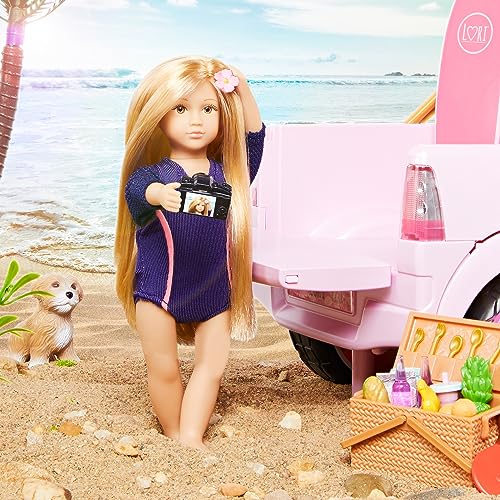 Lori – Mini Doll – 6-Inch Surfer Doll – Surfing Swimsuit & Surfboard – Doll & Accessories – 3 Years + – Audrina