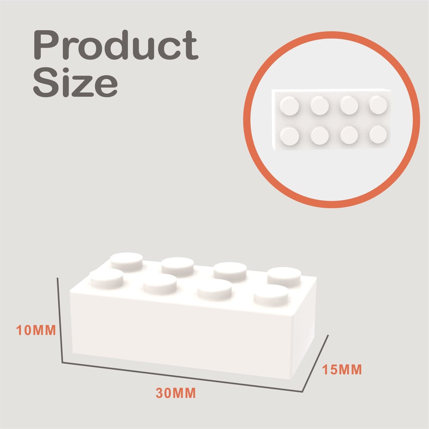 Classic Building Bricks 100 Pieces 2X4 White, Classic Brick Block Parts And Pieces 3001, Compatible With Lego, Age 6+ Creative B