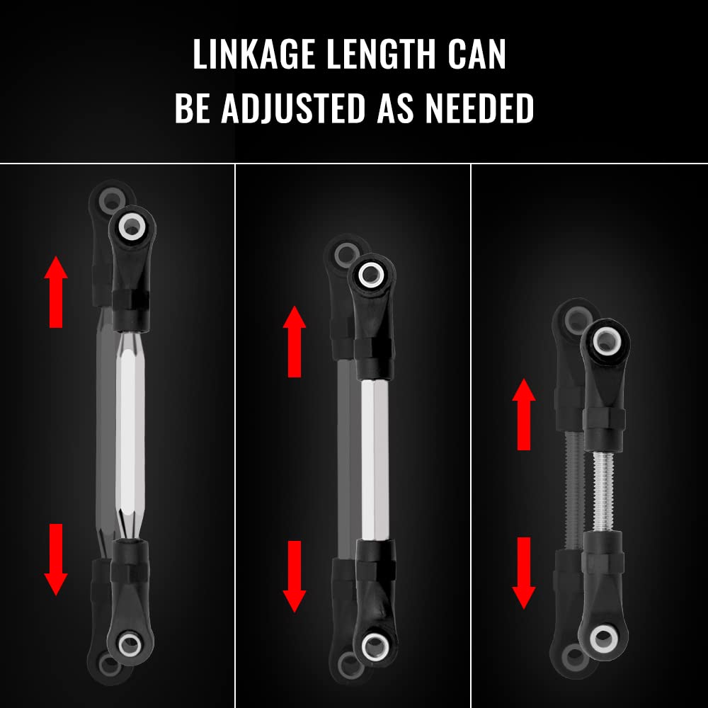 Globact Adjustable Turnbuckles/Camber Link With Rod Ends Sets/Wrench For Rc 1/10 Slash 4X4/2Wd Replace Parts 7-Pack