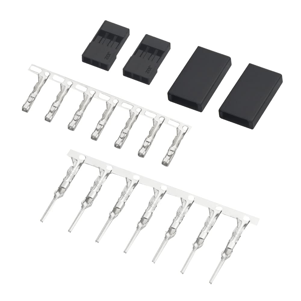 Wmycongcong 900 Pcs Universal Servo Cable Wire Connector Male Female Crimping Pin Kit Compatible With Jr Hitec Servo Connector