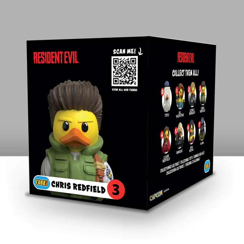 Tubbz Boxed Edition Chris Redfield Collectible Vinyl Rubber Duck Figure - Official Resident Evil Merchandise - Horror Tv, Movies & Video Games