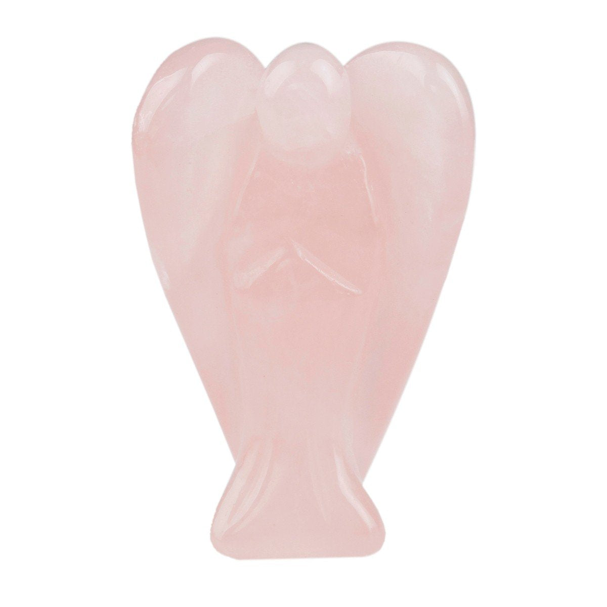 Rockcloud Healing Crystal Gemstone Carved Pocket Guardian Angel Figurines 1.5 Inch