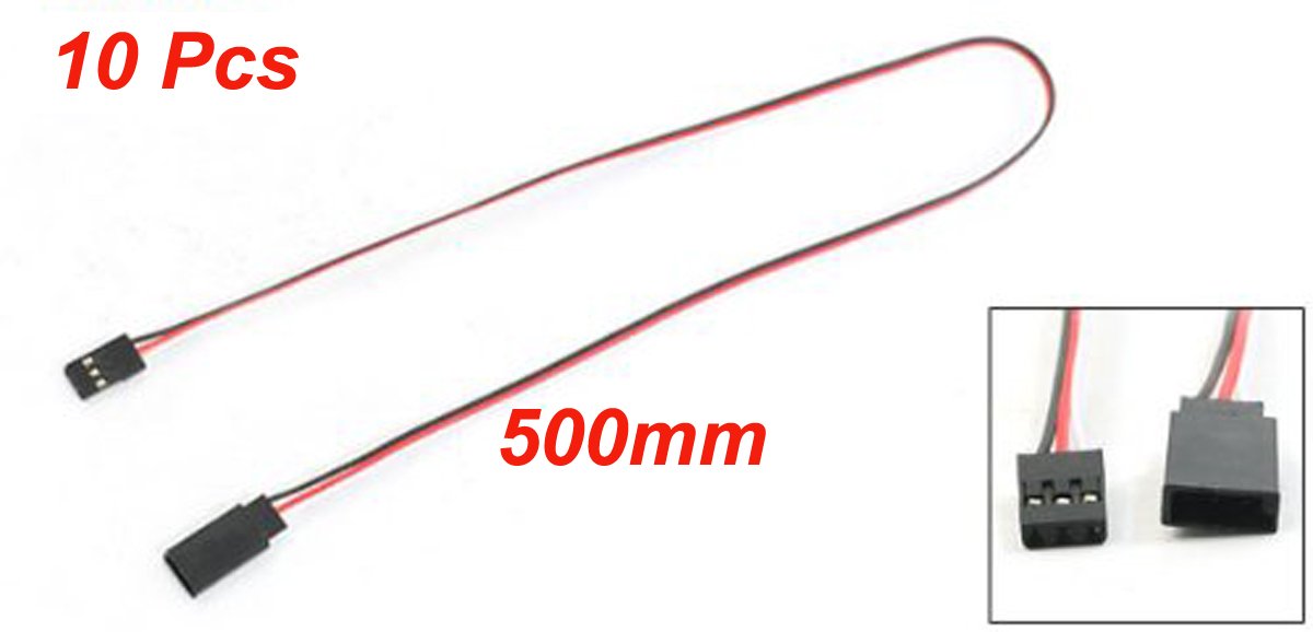 500Mm Servo Extension Cable 3 Pin Male To Female Lead Wire For Rc Airplane (10Pcs)
