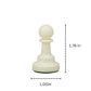 We Games Replacement Staunton Chess Pawn - Light, Plastic With Felt Bottom, Classic Design, Replacement Chess Piece For Chess Set