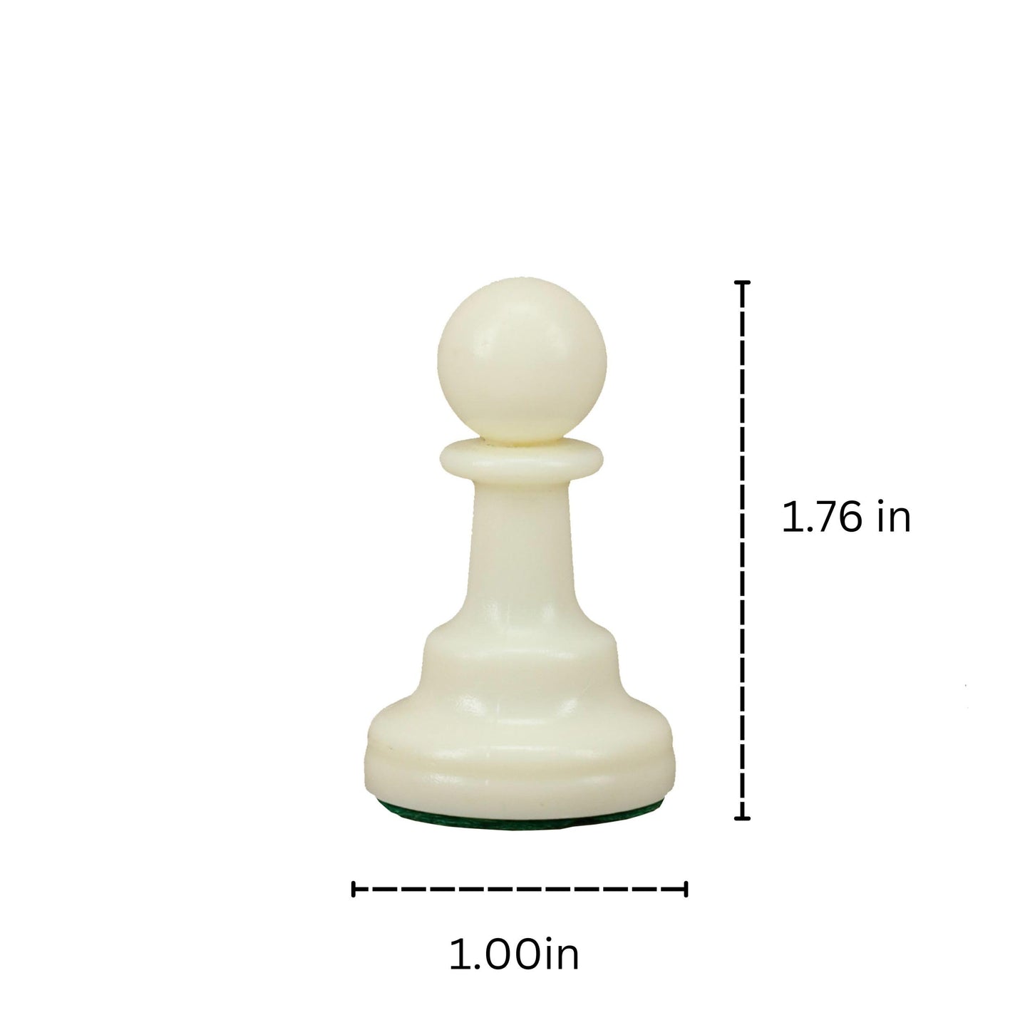 We Games Replacement Staunton Chess Pawn - Light, Plastic With Felt Bottom, Classic Design, Replacement Chess Piece For Chess Set