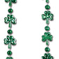 Beistle Supplies Plastic Novelty Shamrock Beaded Necklace For Happy St Patrick?S Day Party Favors, 33'', Green