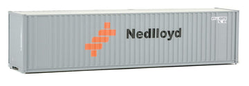 Walthers Scenemaster Ho Scale Model Of Nedlloyd (Gray, Orange, Black) 40' Hi Cube Corrugated Container W/Flat Roof,949-8219