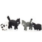 Alexander Taron 076-112 Dregeno Figures - Set Of 4 Small Cats, Black