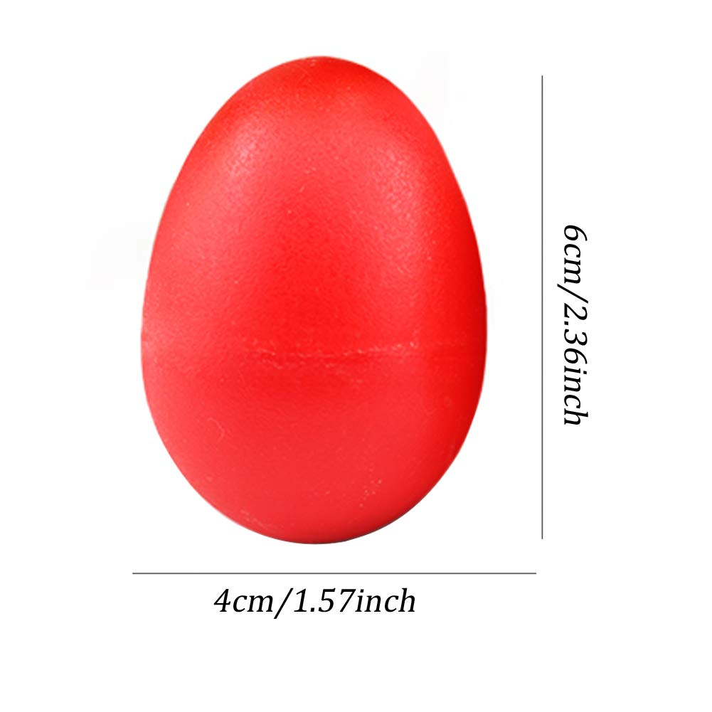 Evneed 40 Pcs Plastic Egg Shakers Set Percussion Musical Egg Maracas Kids Toys With 8 Colors For Child Toys Music Learning Diy Painting,Easter Eggs,Egg Shakers Musical Instruments