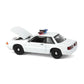 Truck 1/64 1987-93 Ford Mustang Ssp, Blank White With Light Bar, Hot Pursuit, Glt43008