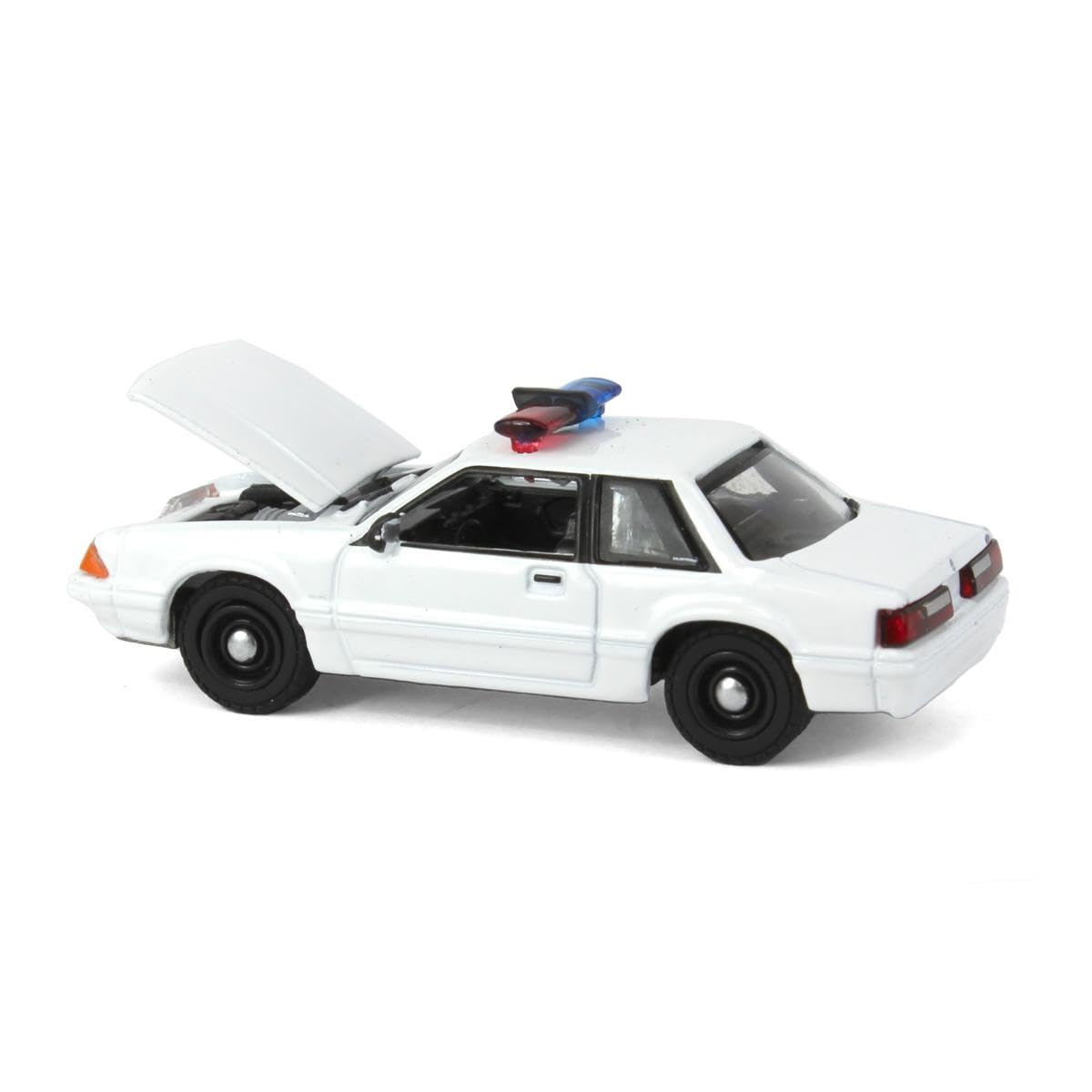 Truck 1/64 1987-93 Ford Mustang Ssp, Blank White With Light Bar, Hot Pursuit, Glt43008